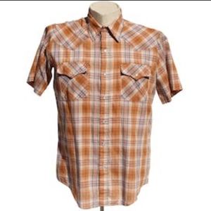 Small men's Rustler Wrangler pearl snap shirt